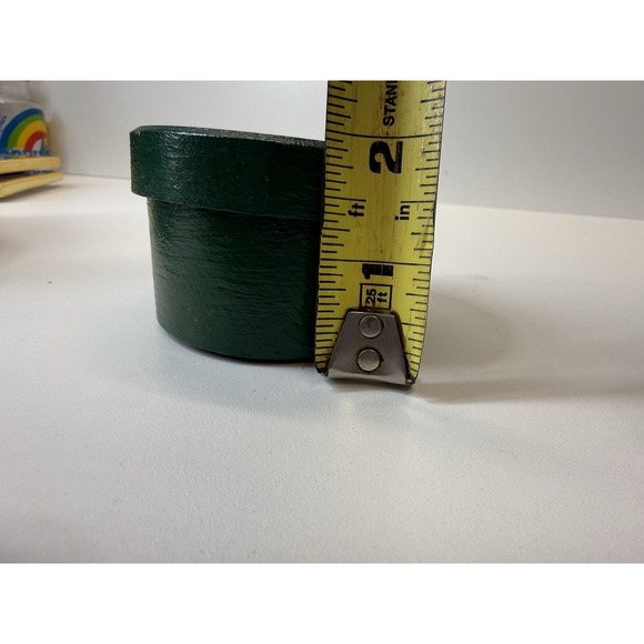 Vintage Wood Mini Trinket Box Hand Painted Floral Design Folk Art Cottagecore - Picture 6 of 6